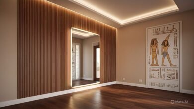 تركيب بديل الخشب ومرايا