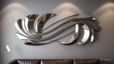 ديكور ستيل فضي للجدران